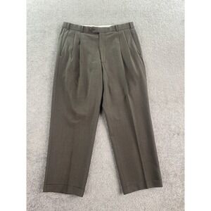 Brooks Brothers Pants Men 36x27 Taupe Wool Luxury Premium Designer 346 Stretch